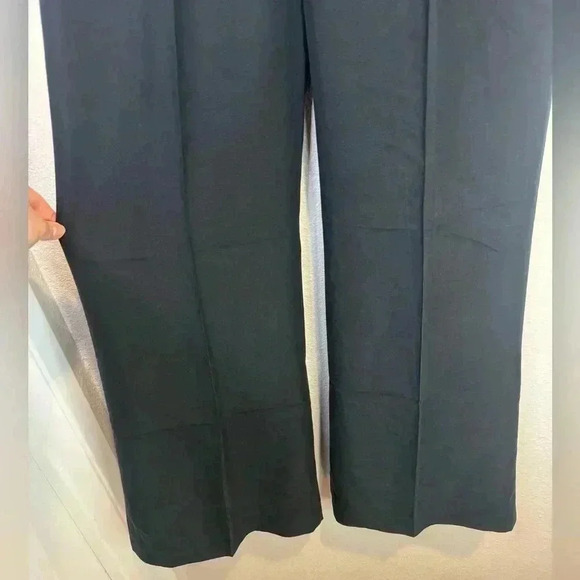 NWT Stella & Jamie Wide Leg Flare Black Trouser Size L - Picture 4 of 8